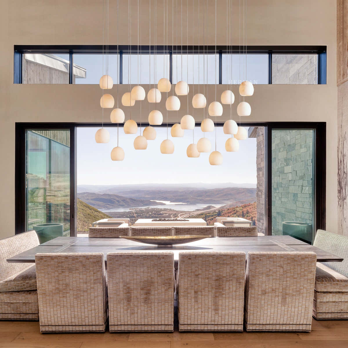 Arica Alabaster Linear Chandelier 7/15/30 Light