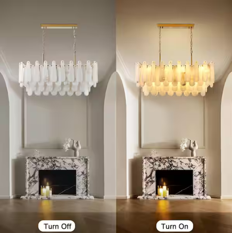 Modern Chandelier 39 in. 20-Light Gold Chandelier for Dinning Room, Living Room, Foyer, Bedroom