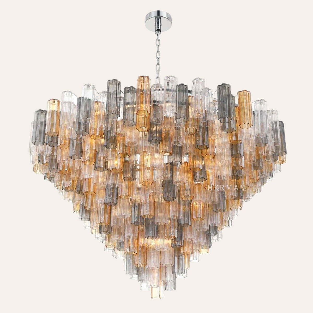 Murano Glass 40 Light Chandelier 62" W