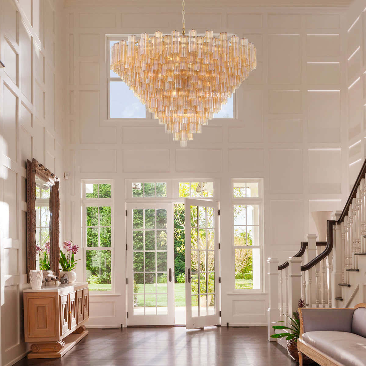 Murano Glass 40 Light Chandelier 62" W