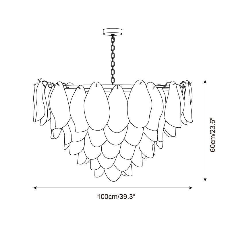 Caia Murano Glass Chandelier for Living Room