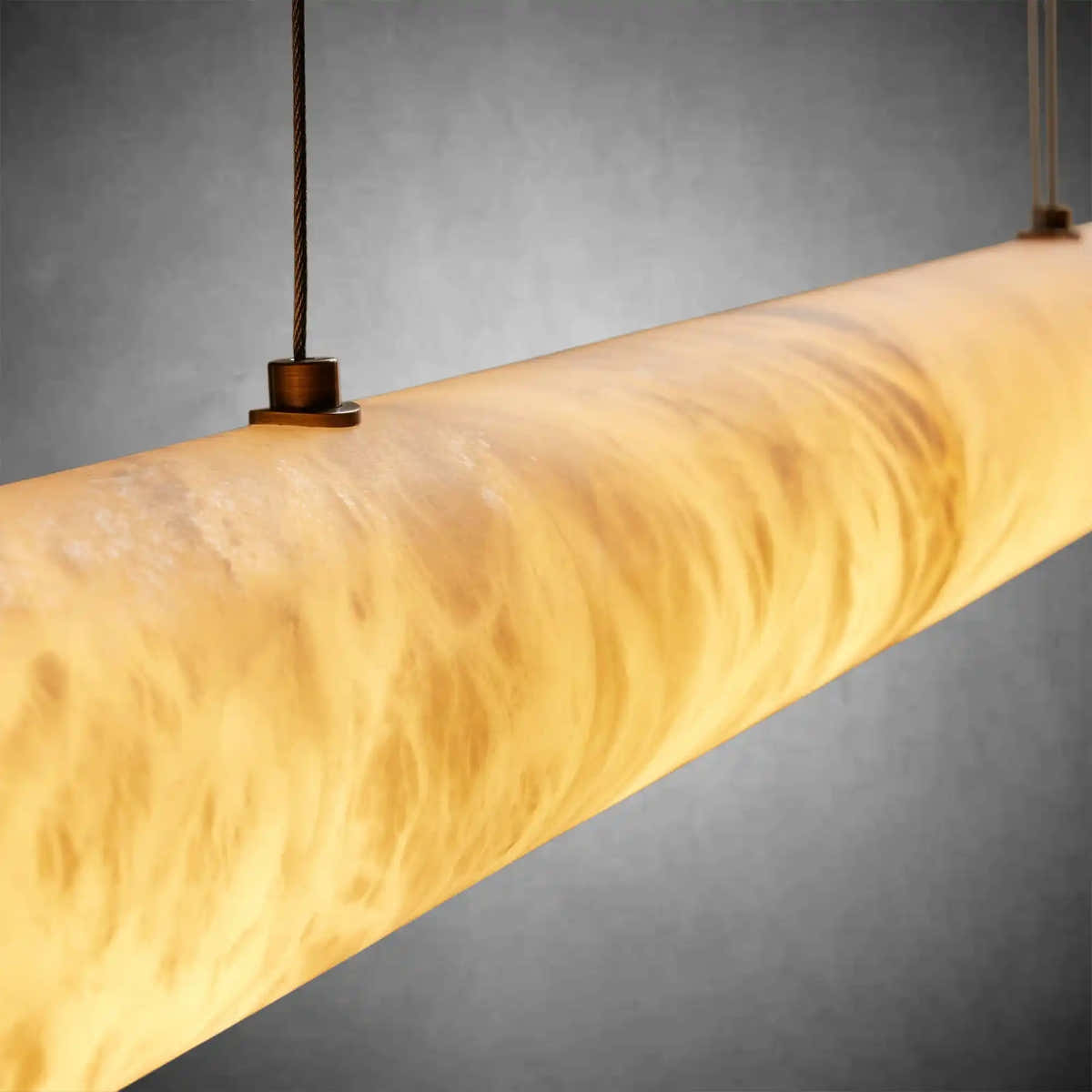 Halima Linear Alabaster LED Chandelier – 54" 64" & 74" Options