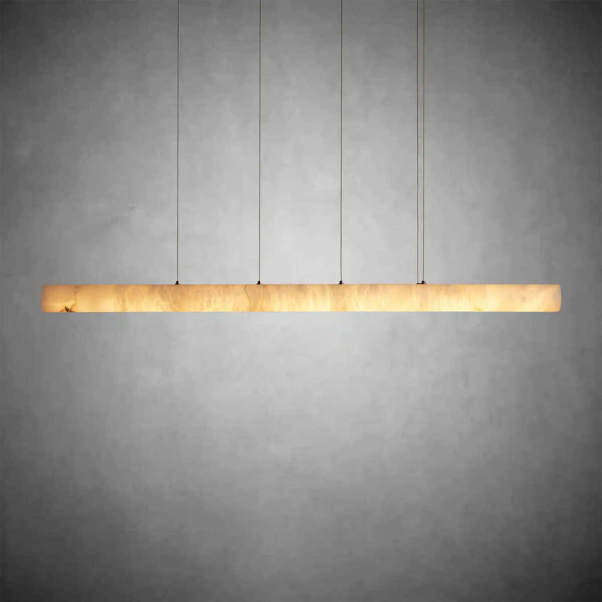 Halima Linear Alabaster LED Chandelier – 54" 64" & 74" Options