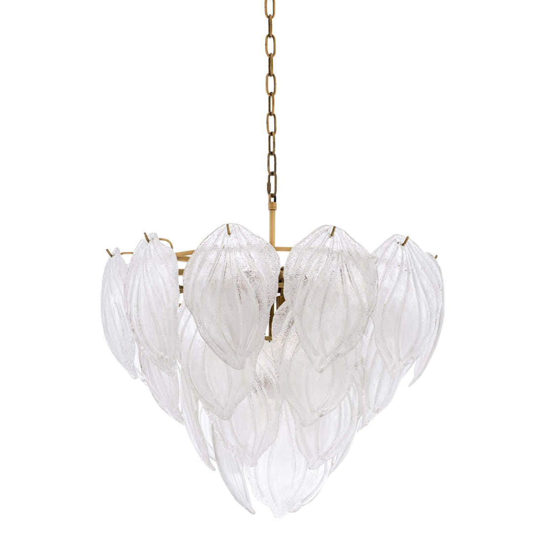 Novida Modern Glass Chandelier - [Brass]