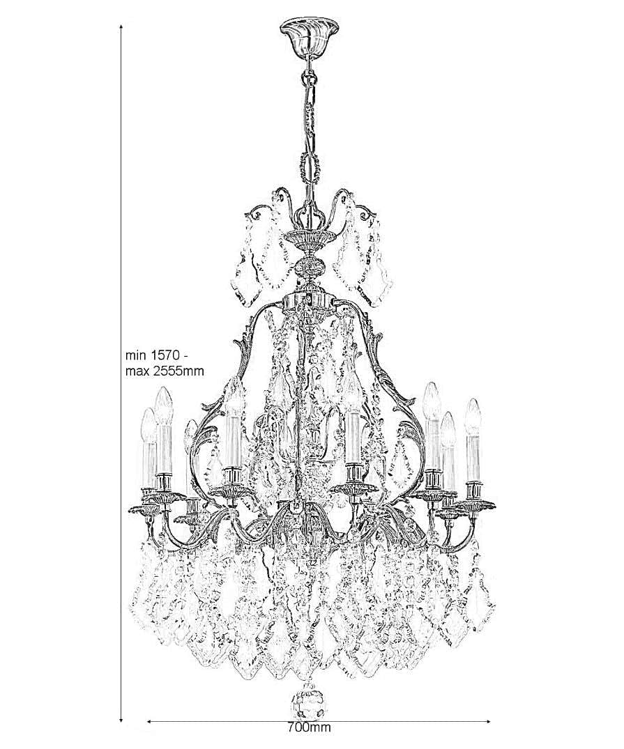 Belgravia Crystal Glass Chandelier