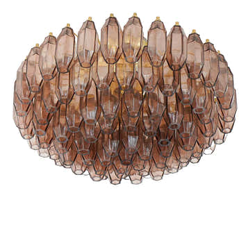 Prismatico 91 Elements Amethyst Compact Glass Chandelier 25"
