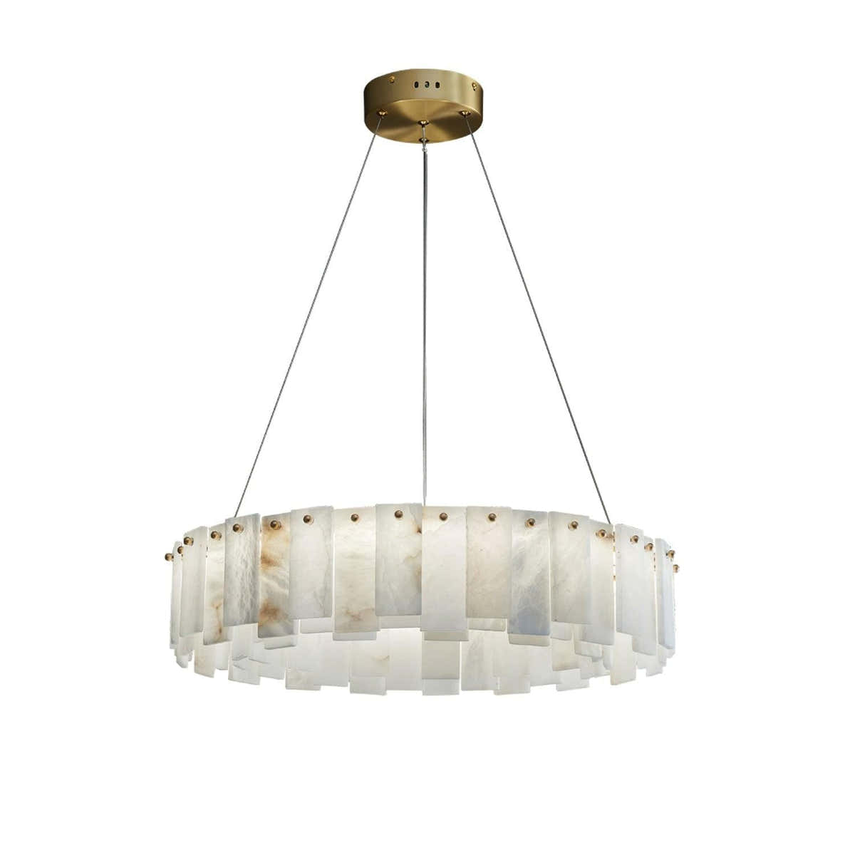 Round Alabaster Chandelier