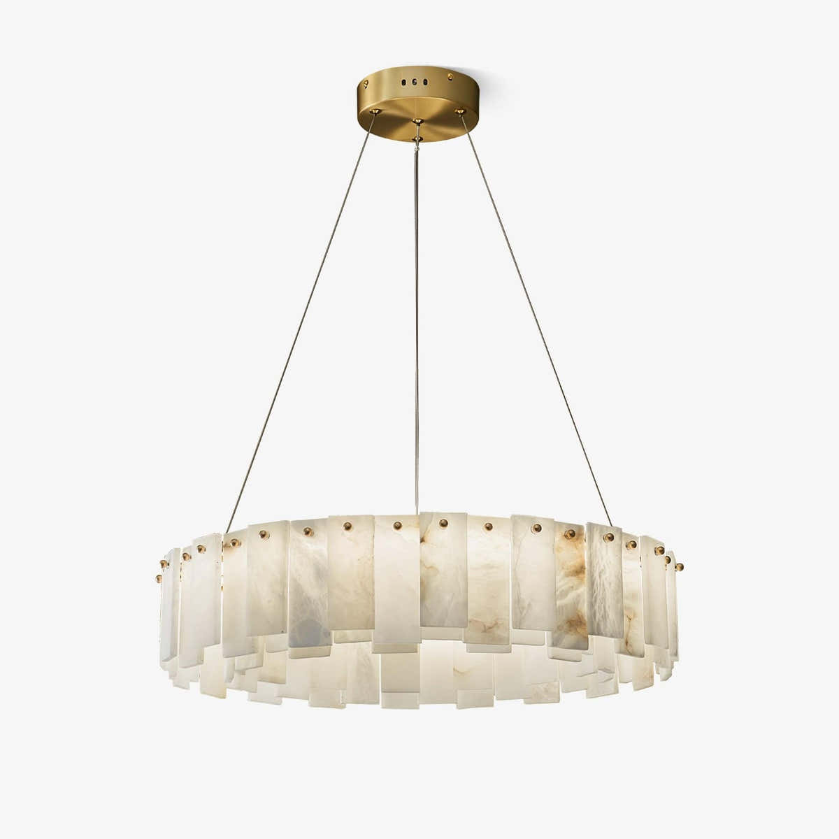 Round Alabaster Chandelier