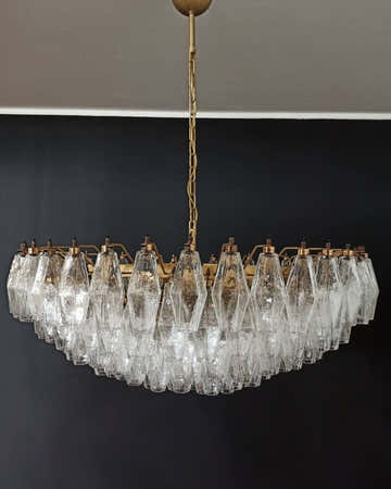 Murano Chandelier – Poliedri – 185 glass – Iridescent