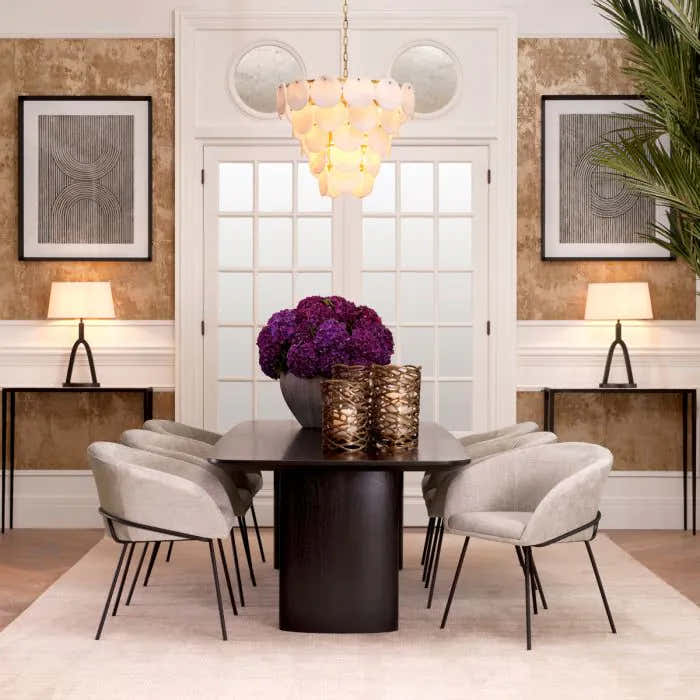 Clementina  Alabaster Chandelier 26"