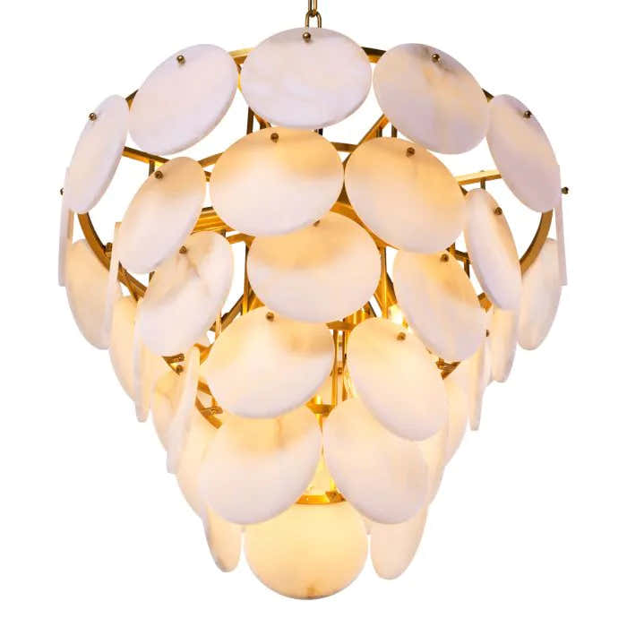 Clementina  Alabaster Chandelier 26"