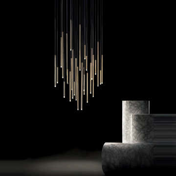 Tube chandelier
