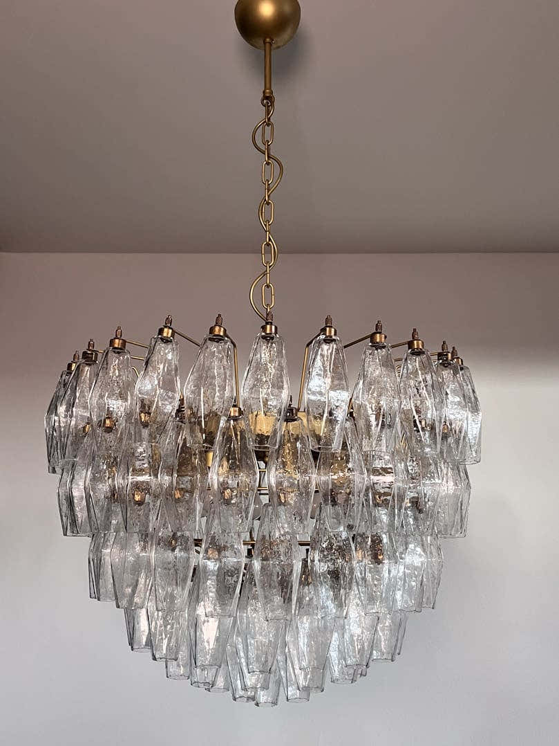 Murano Chandelier – Poliedri – 111 glass – Transparent
