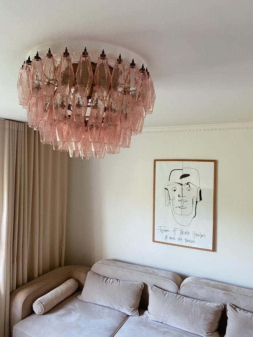 Murano Chandelier – Poliedri – 84 glasses