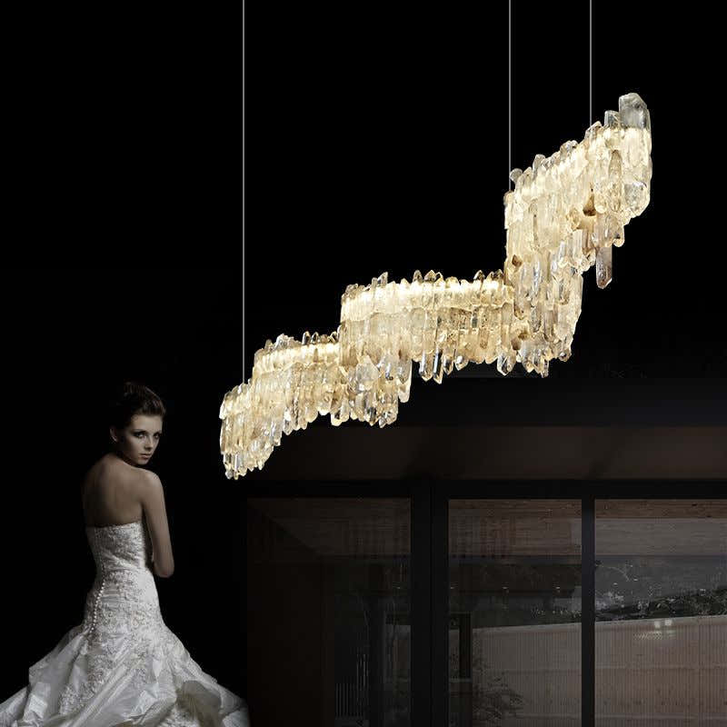 Primary Crystal Linear Chandelier
