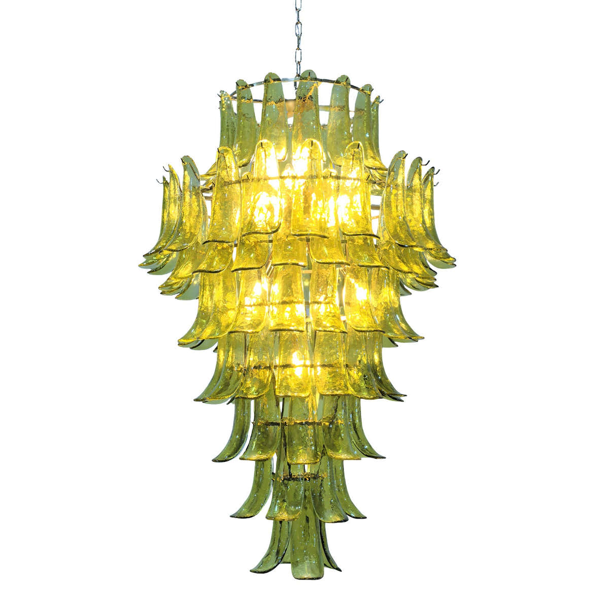 Green Petalo Murano Chandelier 30" 35"