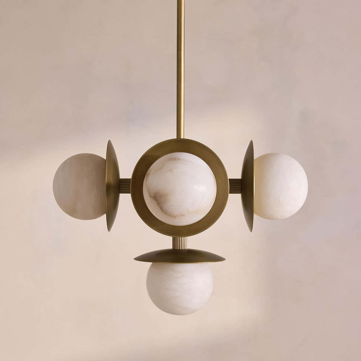 Snowflake Alabaster Orb Chandelier