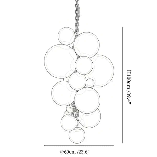 Velymo Grapetta Fruit Grape Hanging Swag Chandelier
