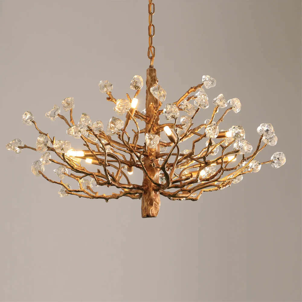 Gemstone Branch Chandelier with Artistic Design for Bedroom or Living Room
