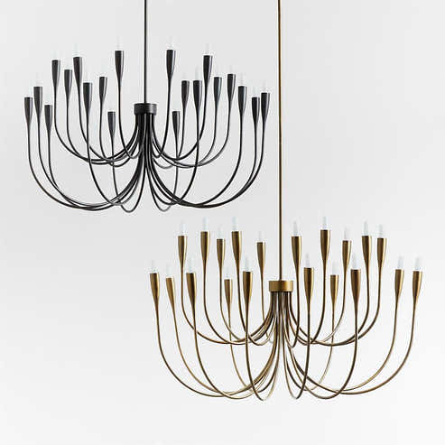 Liona Large Brass Candelabra Chandelier Light