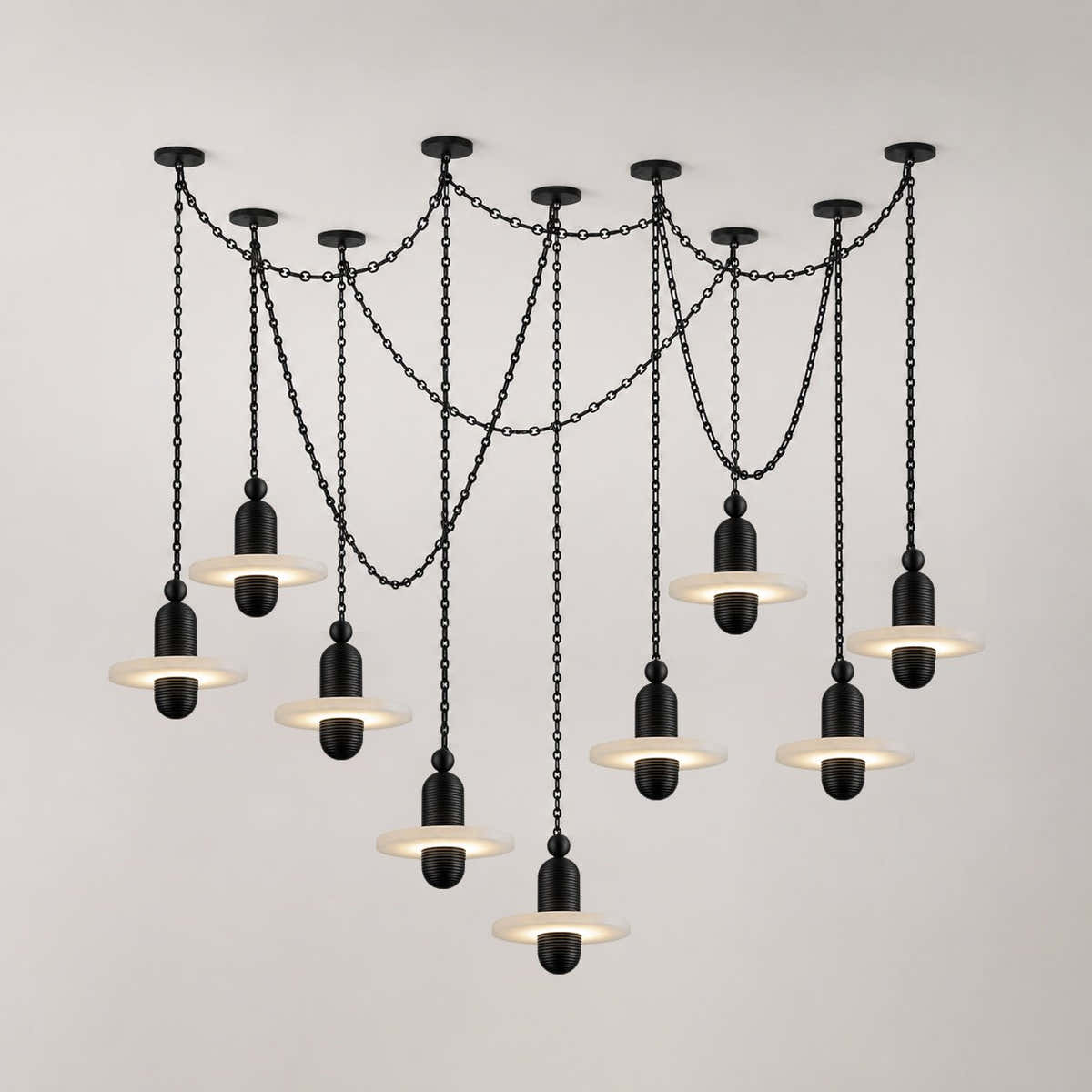 Orbital Drift Chain Chandelier