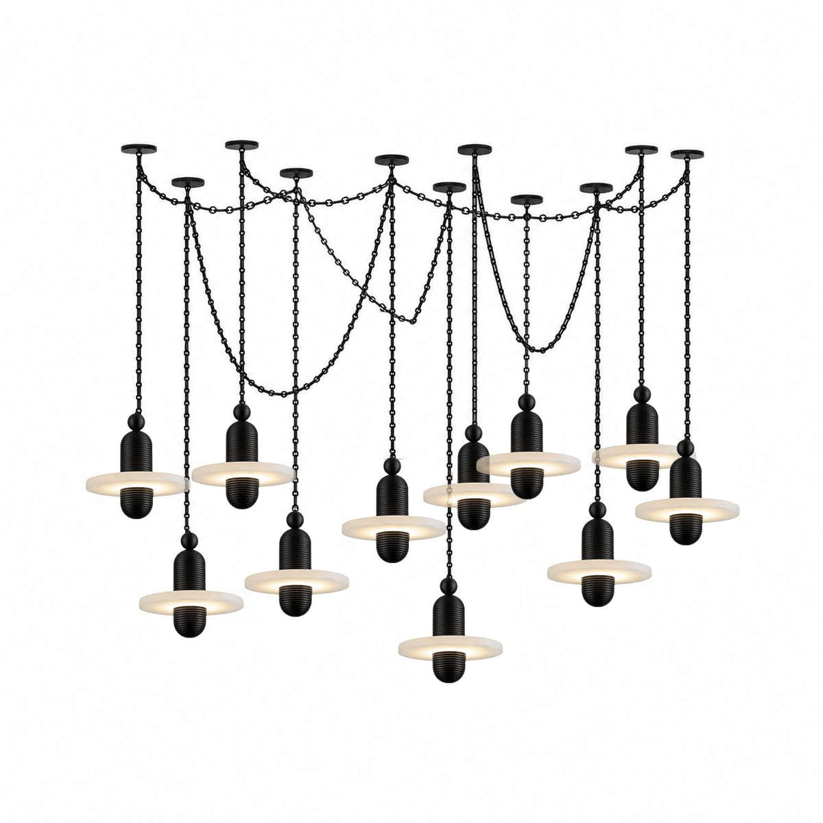 Orbital Drift Chain Chandelier