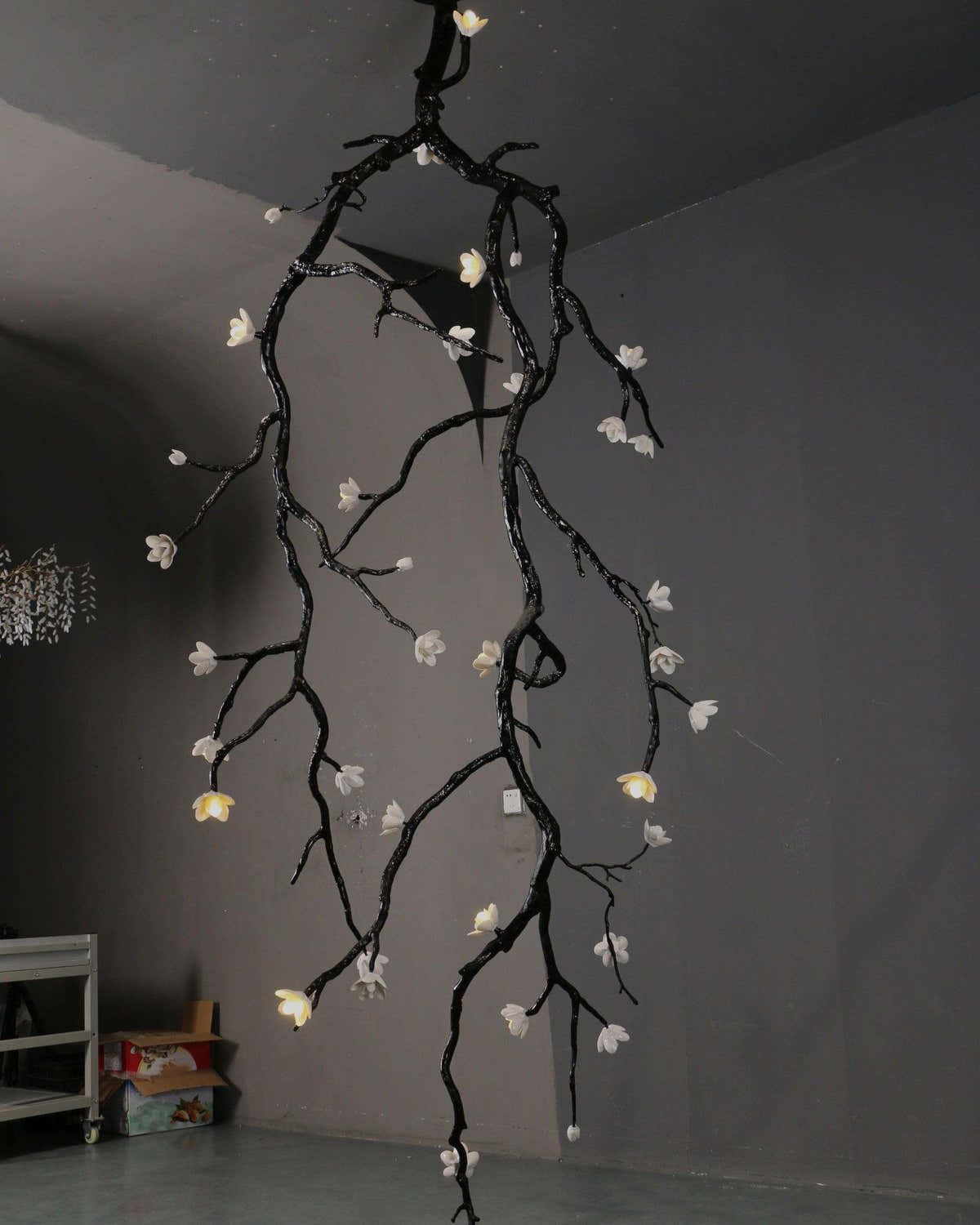 Large Long Branch Flower Chandelier