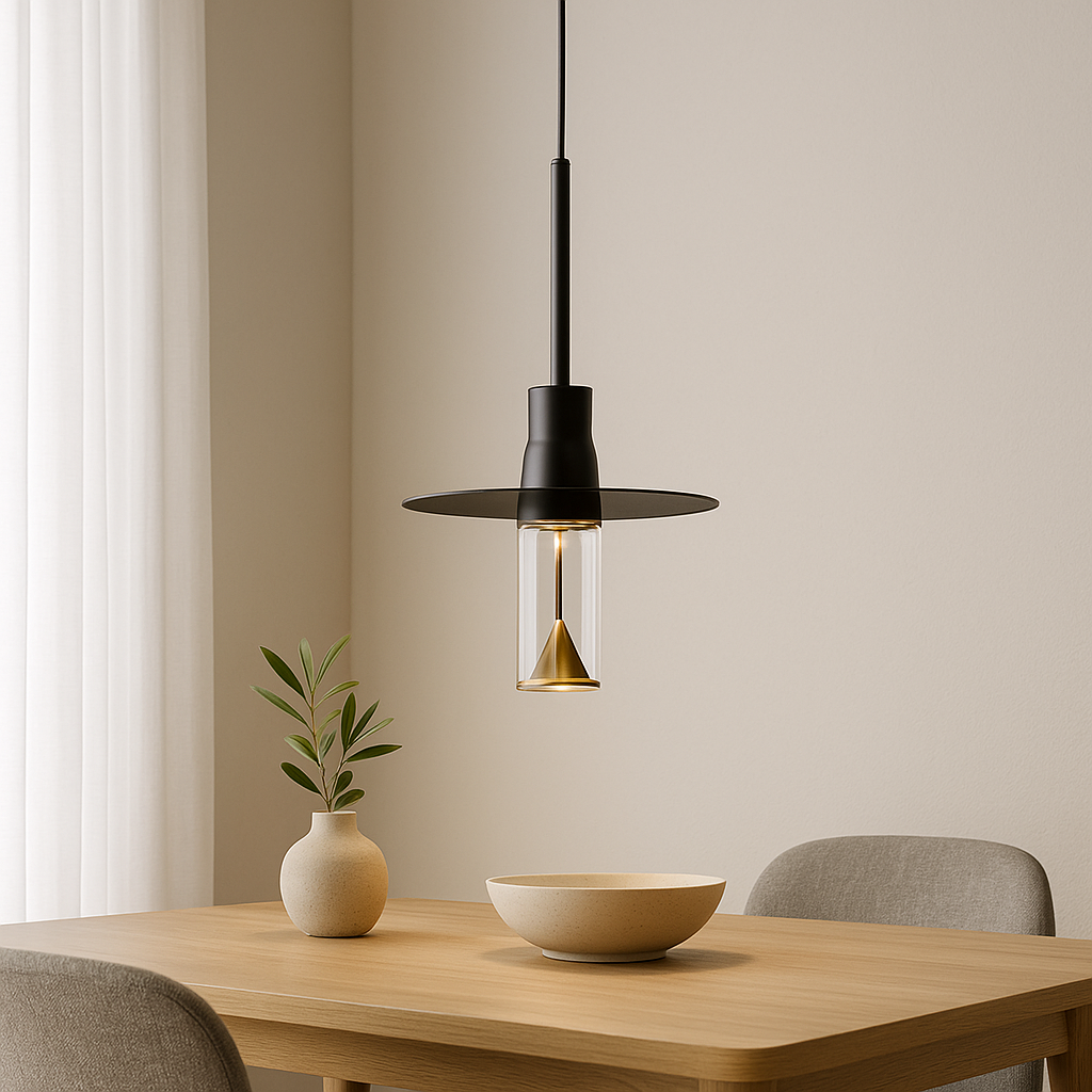 Acrylic Hat Plate Pendant Light generated lifestyle scene