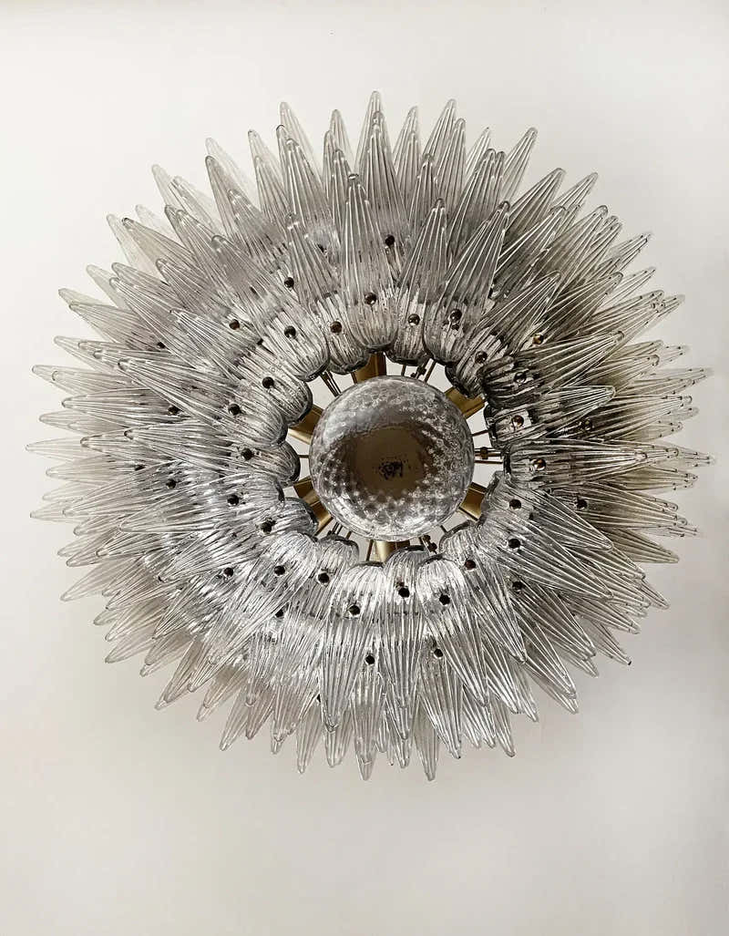 Murano Chandelier – Palmette – 163 glasses – Smoked