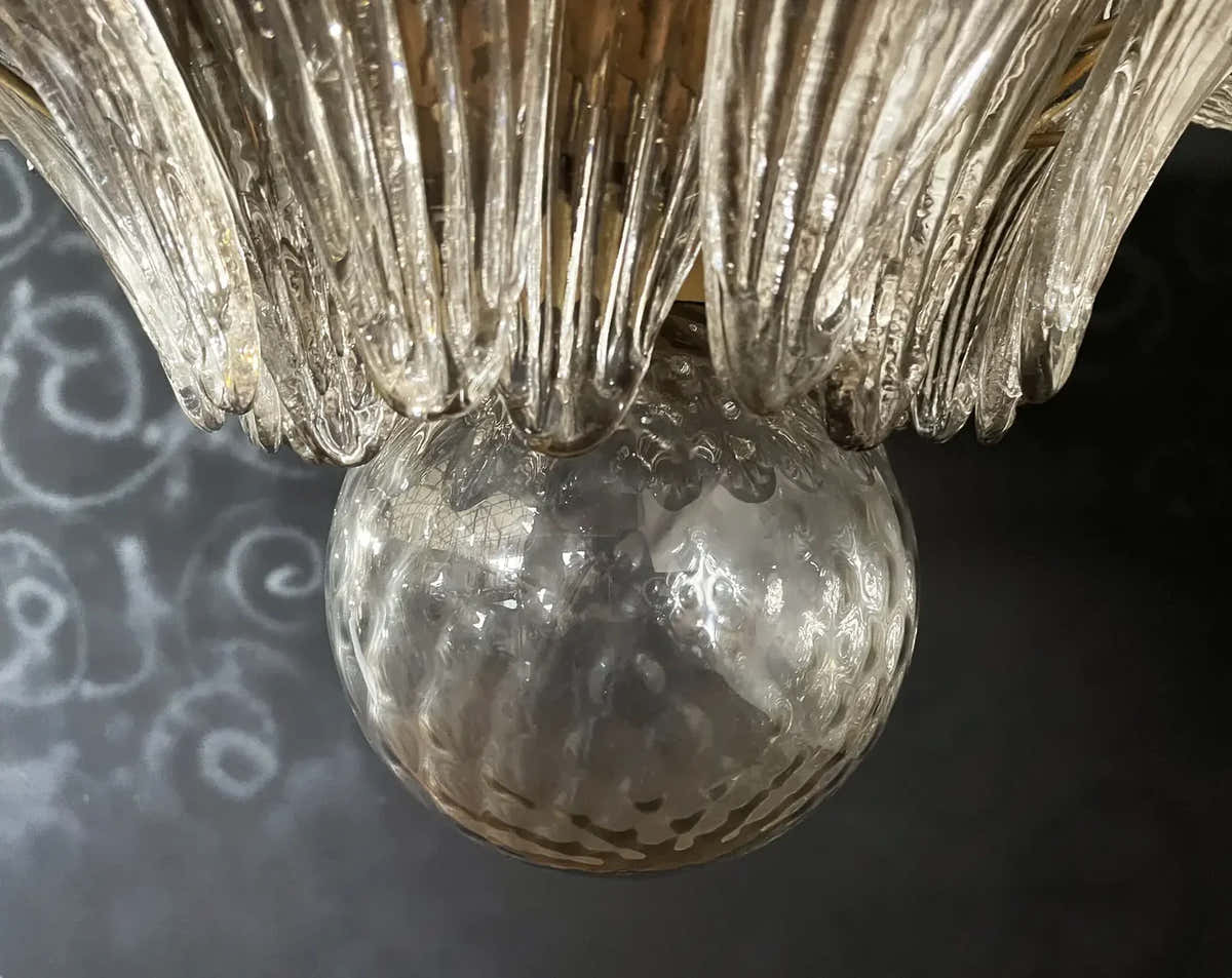 Murano Chandelier – Palmette – 163 glasses – Smoked