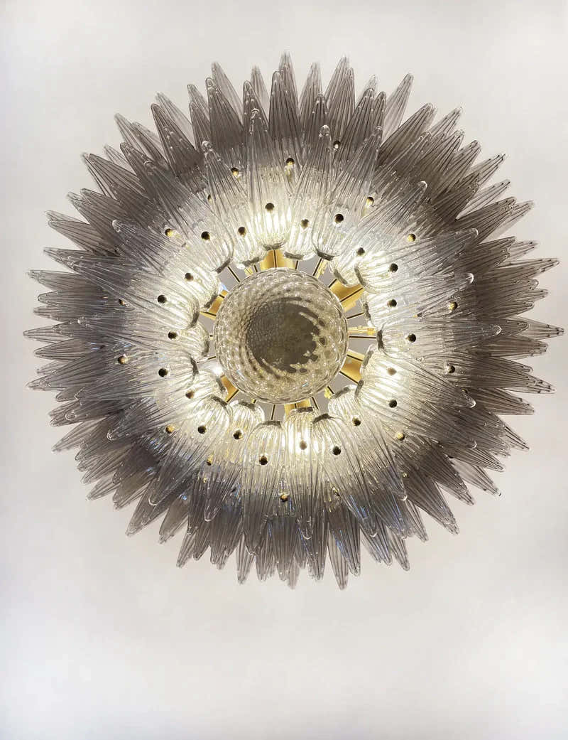 Murano Chandelier – Palmette – 163 glasses – Smoked