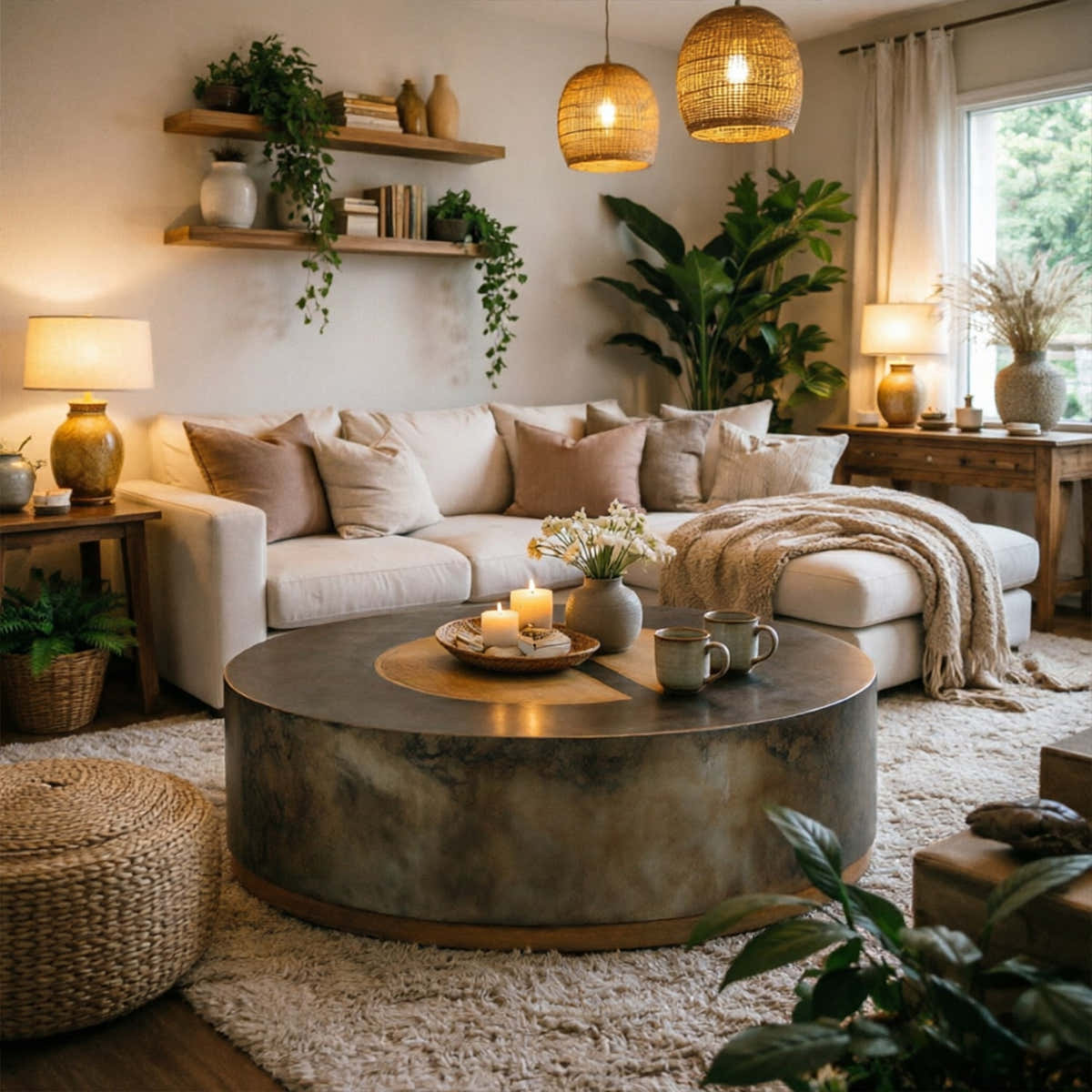 Acacius Round Coffee Table