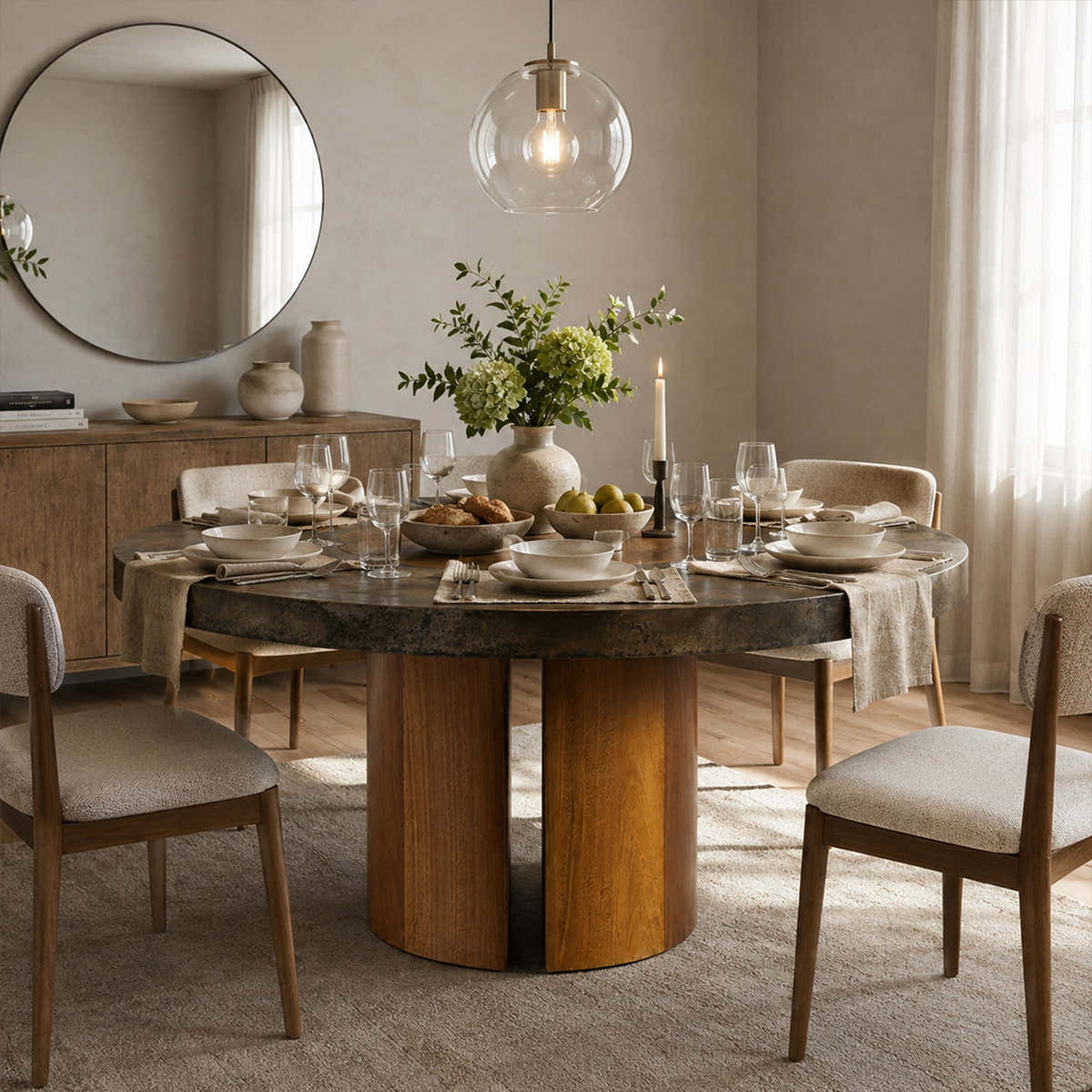 Acacius Round Dining Table