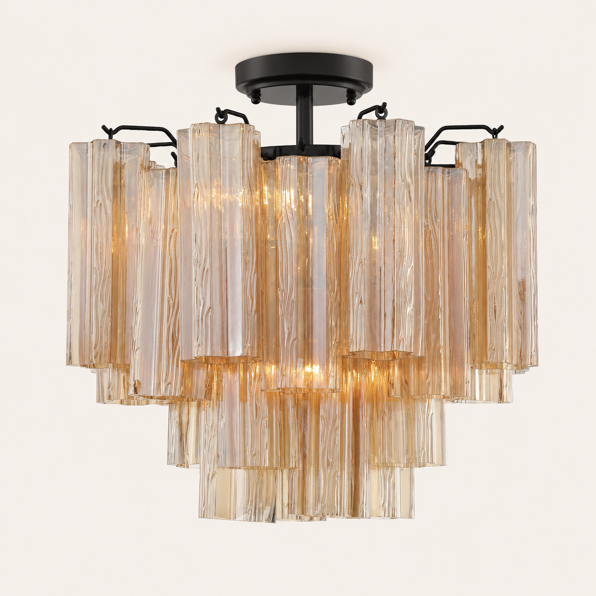 Petalia Murano Glass Semi-Flush Ceiling Mount 17''W