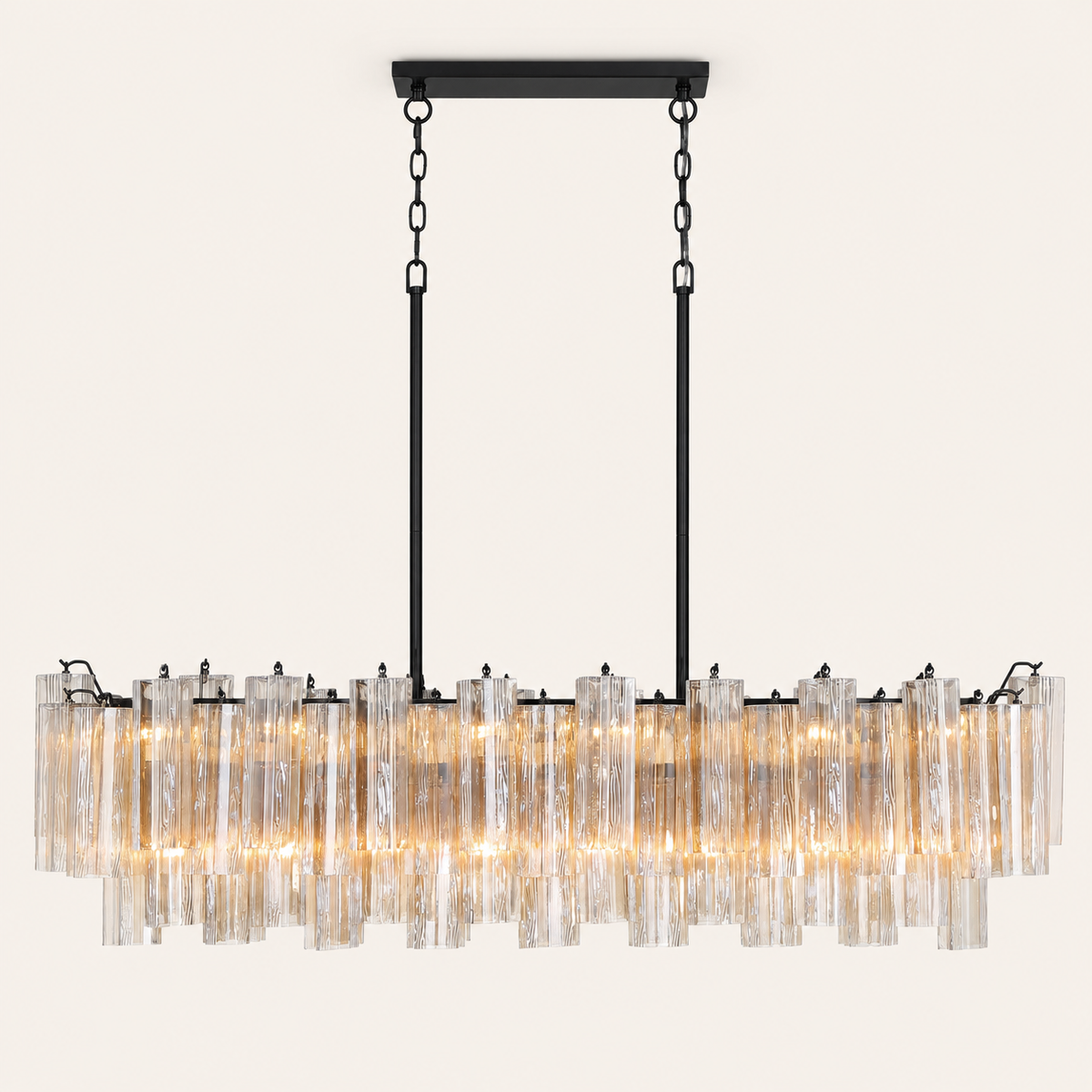 Petalia Murano Glass Linear Chandelier 51"