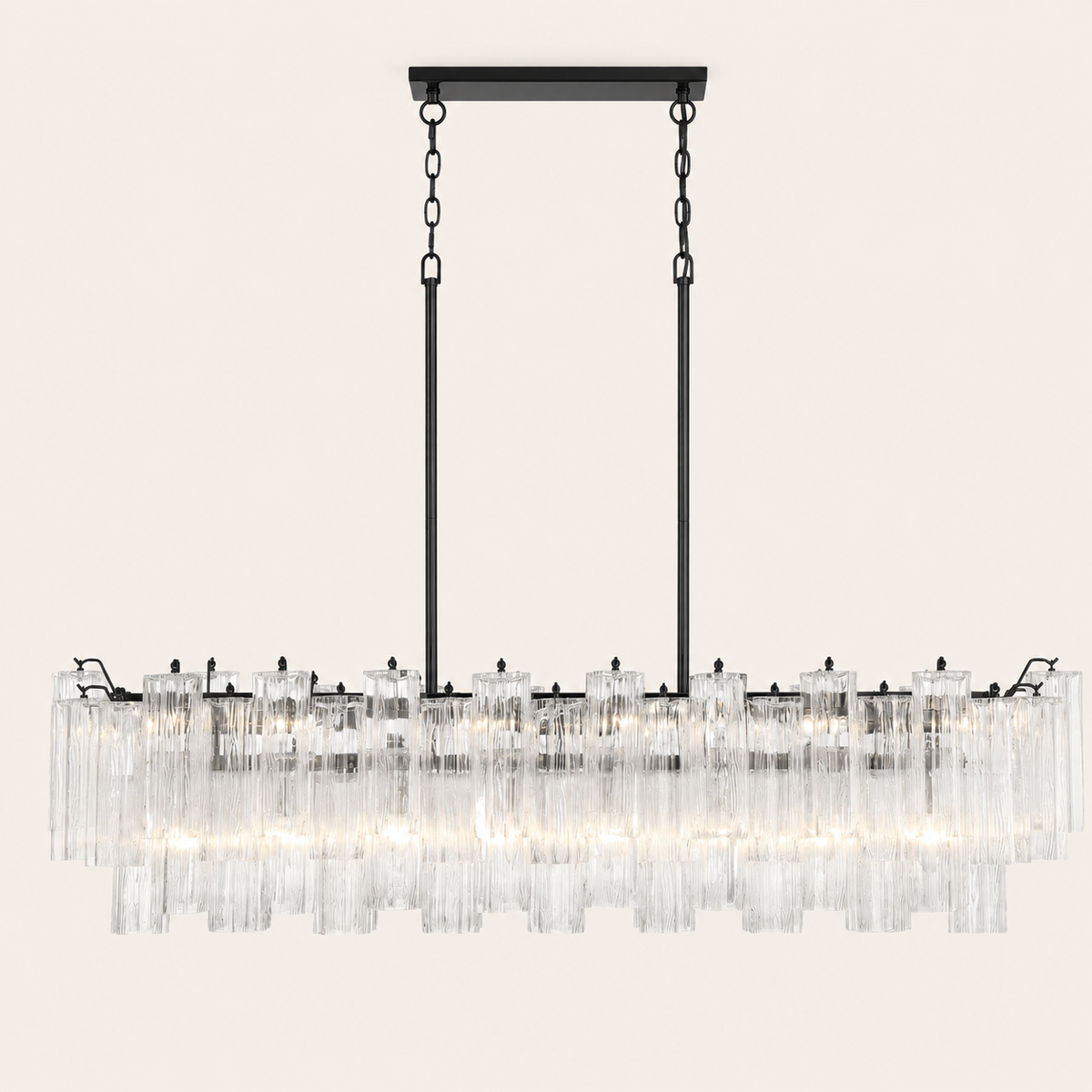 Petalia Murano Glass Linear Chandelier 51"