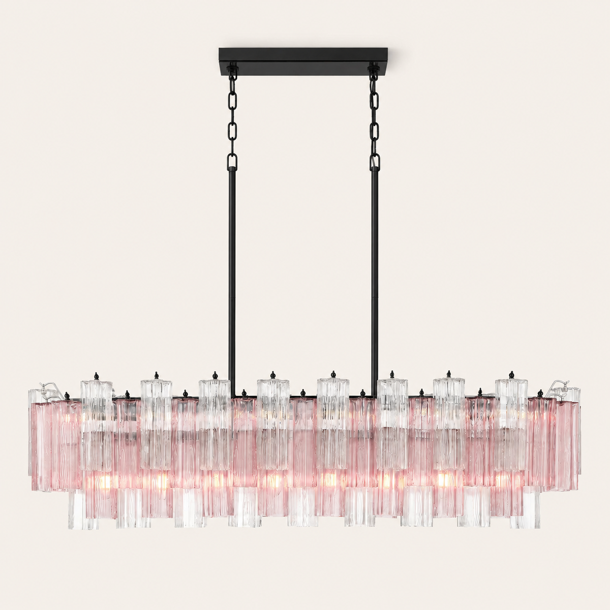 Petalia Murano Glass Linear Chandelier 51"