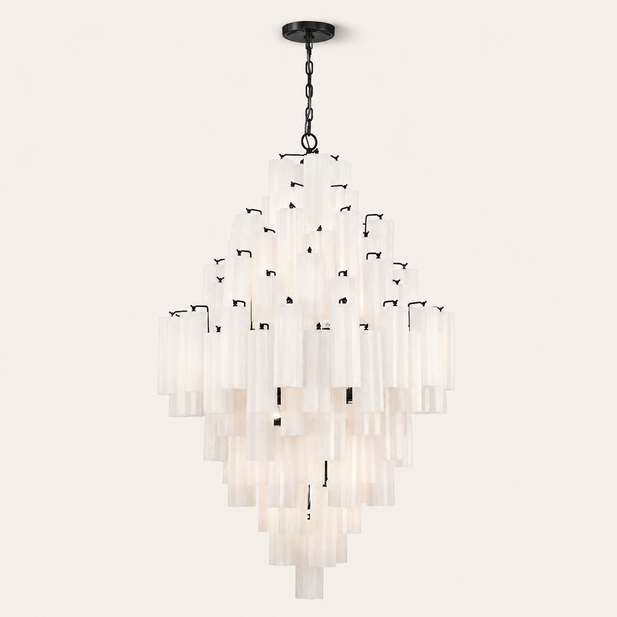 Petalia Murano Glass Diamond Chandelier 50"H