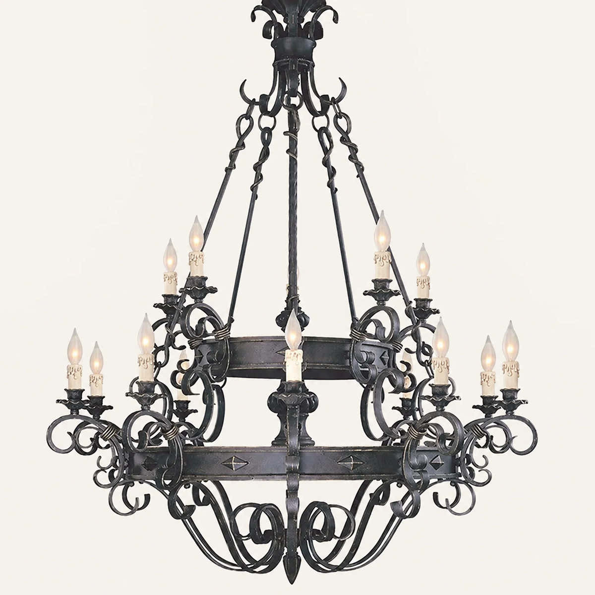 Vintage Iron Simple Candle Art Chandelier
