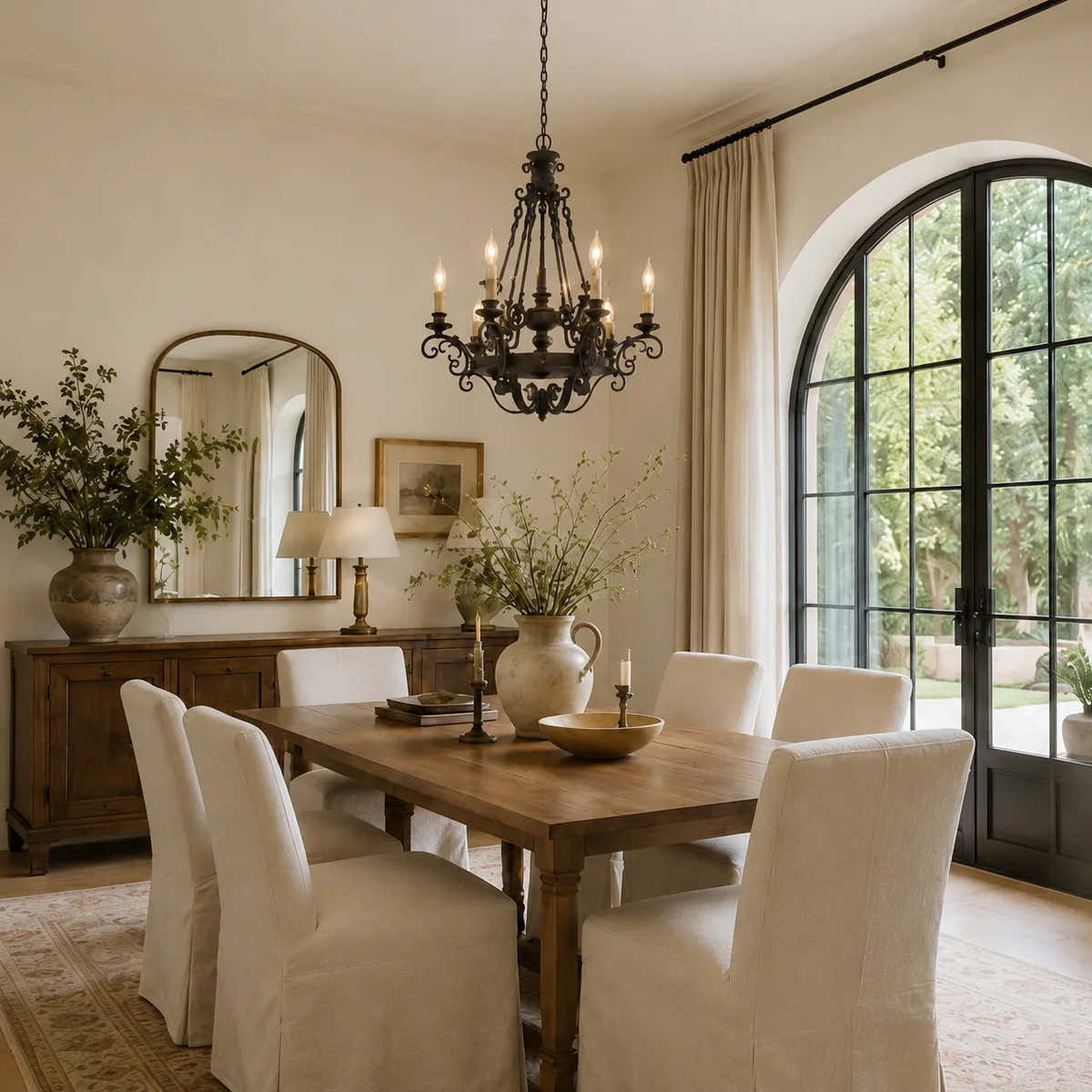 Vintage Iron Simple Candle Art Chandelier