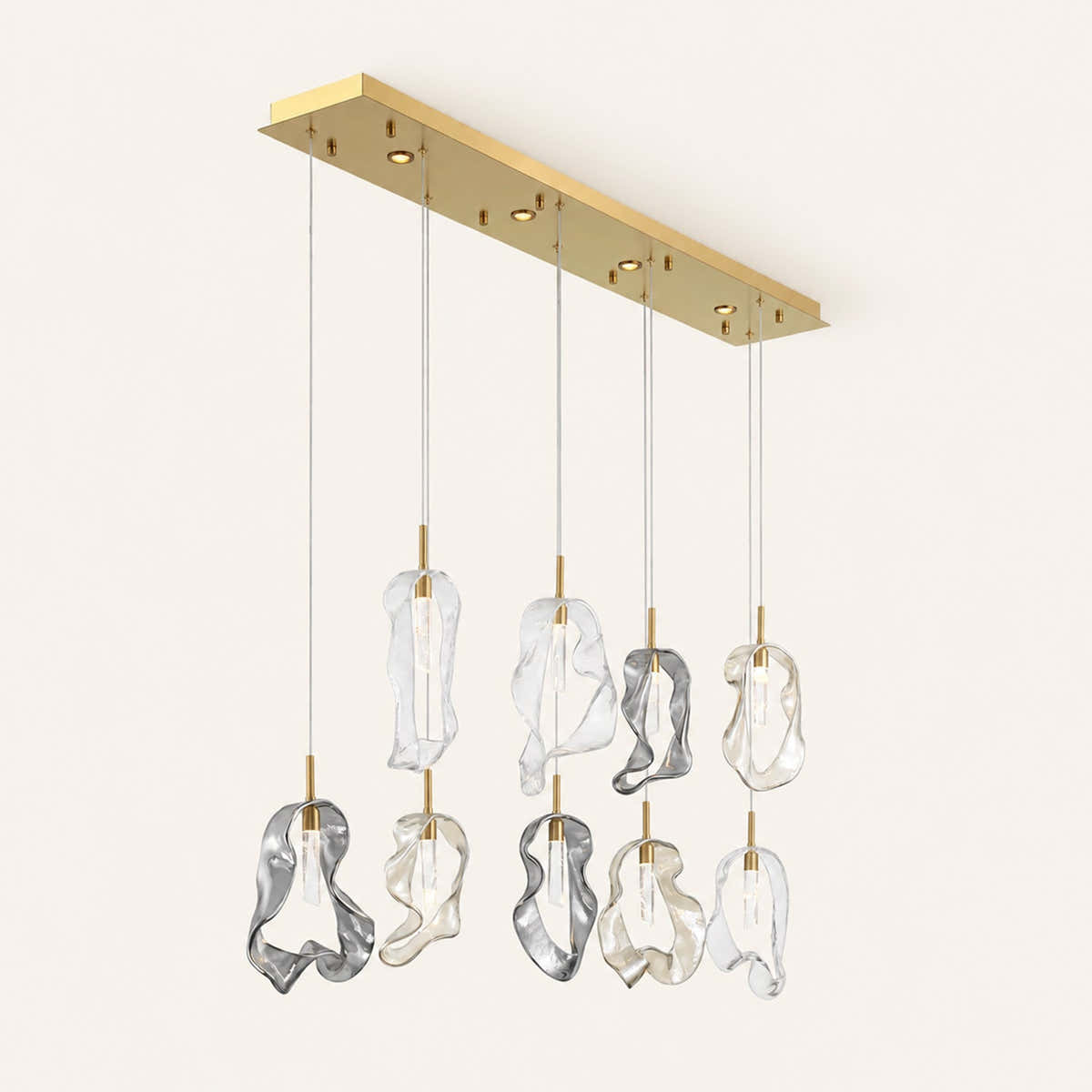 Norah 51" Wide Crystal Linear Chandelier