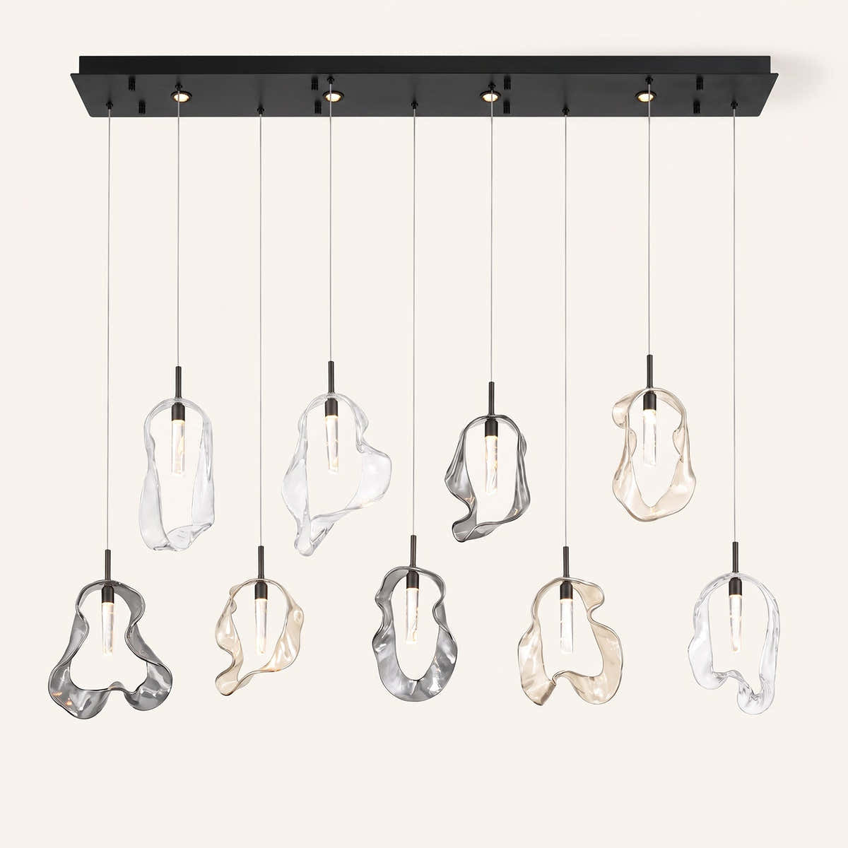 Norah 51" Wide Crystal Linear Chandelier
