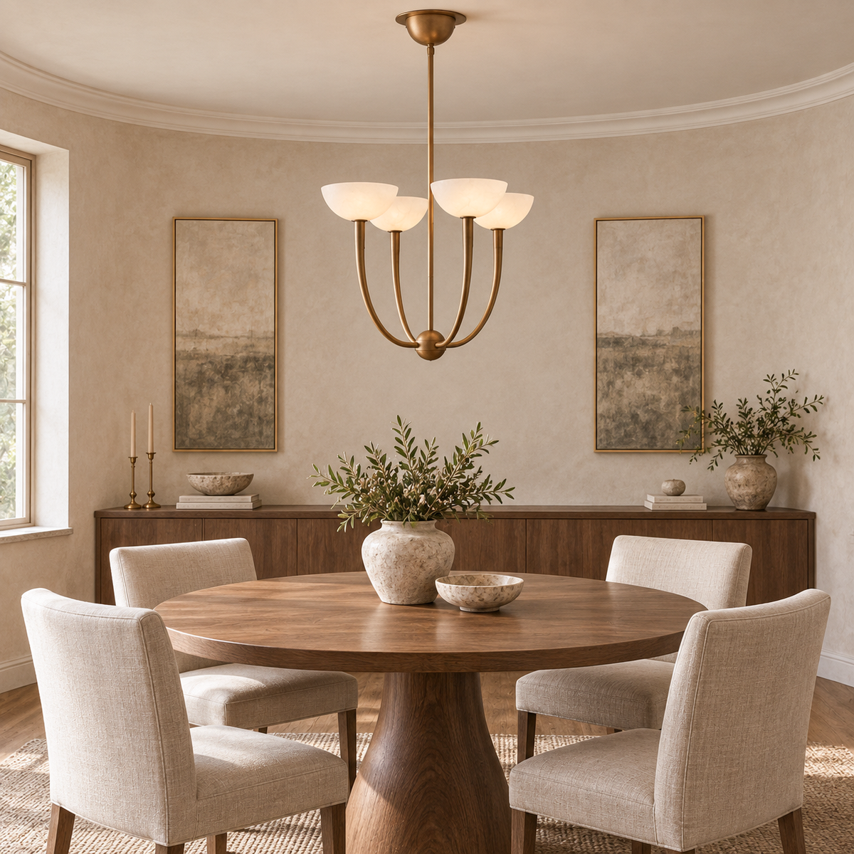 Saguaro Alabaster Chandelier 22" 42"