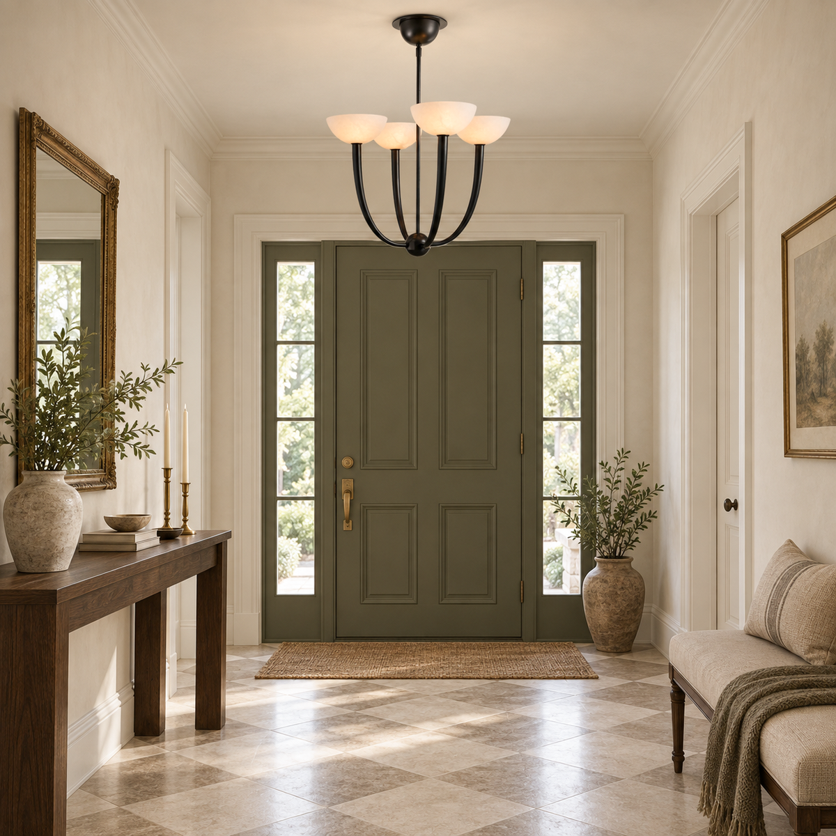 Saguaro Alabaster Chandelier 22" 42"