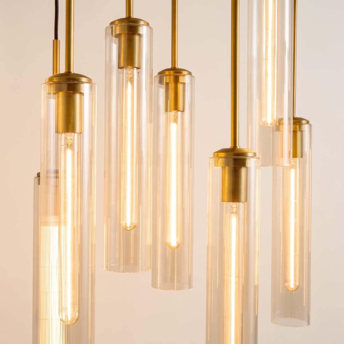 Colleena Linear Fluted Glass Chandelier