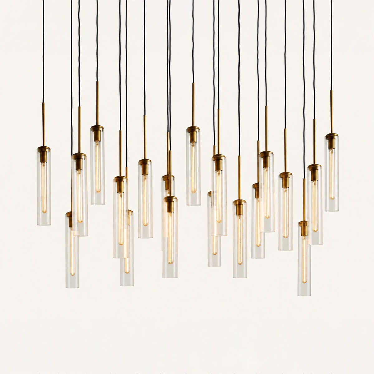 Colleena Linear Fluted Glass Chandelier