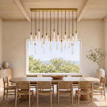 Colleena Linear Fluted Glass Chandelier
