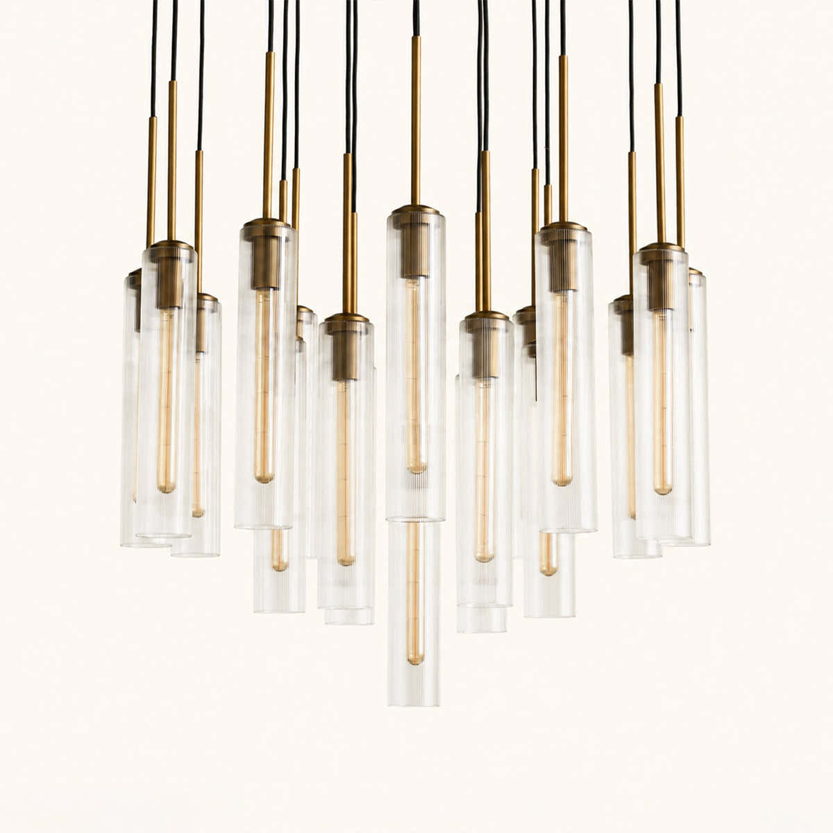 Colleena Fluted Glass Round Chandelier