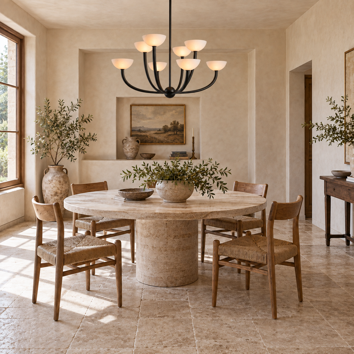 Saguaro Alabaster Chandelier 22" 42"