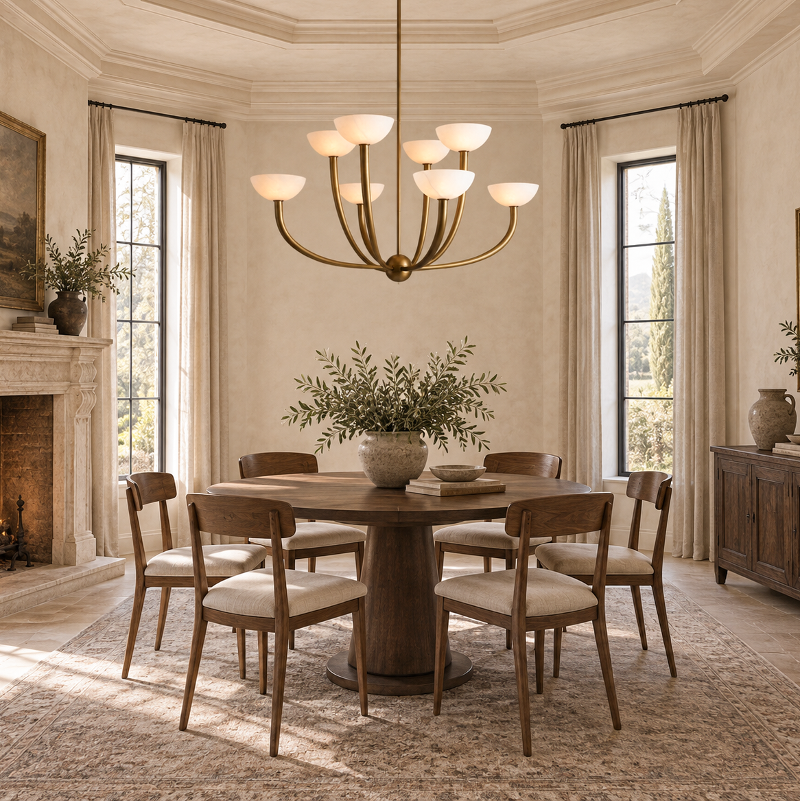 Saguaro Alabaster Chandelier 22" 42"